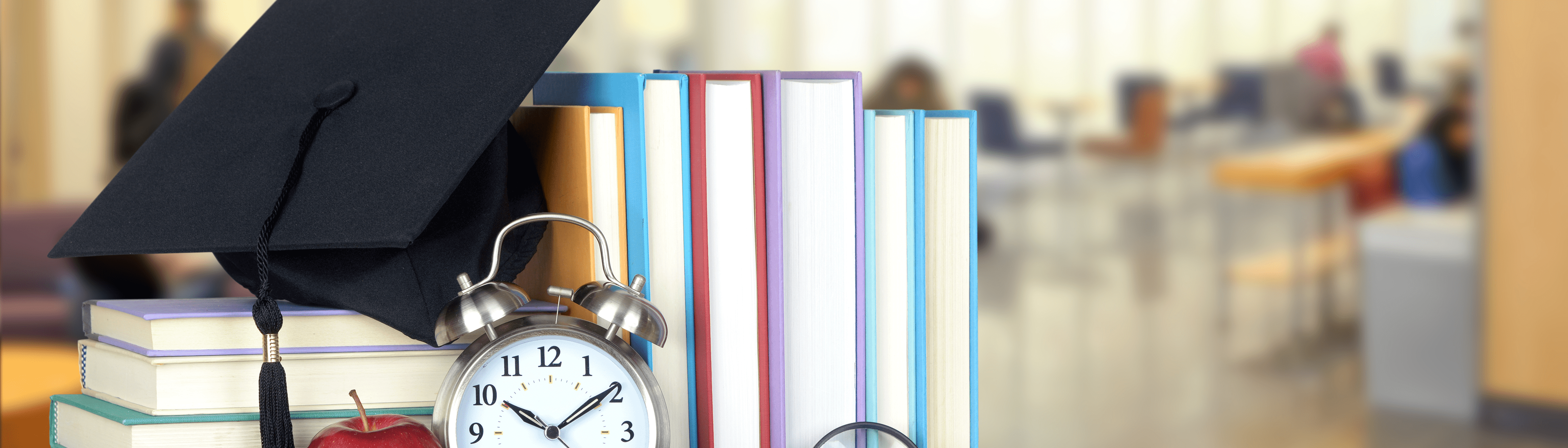 books graduation-cap clock